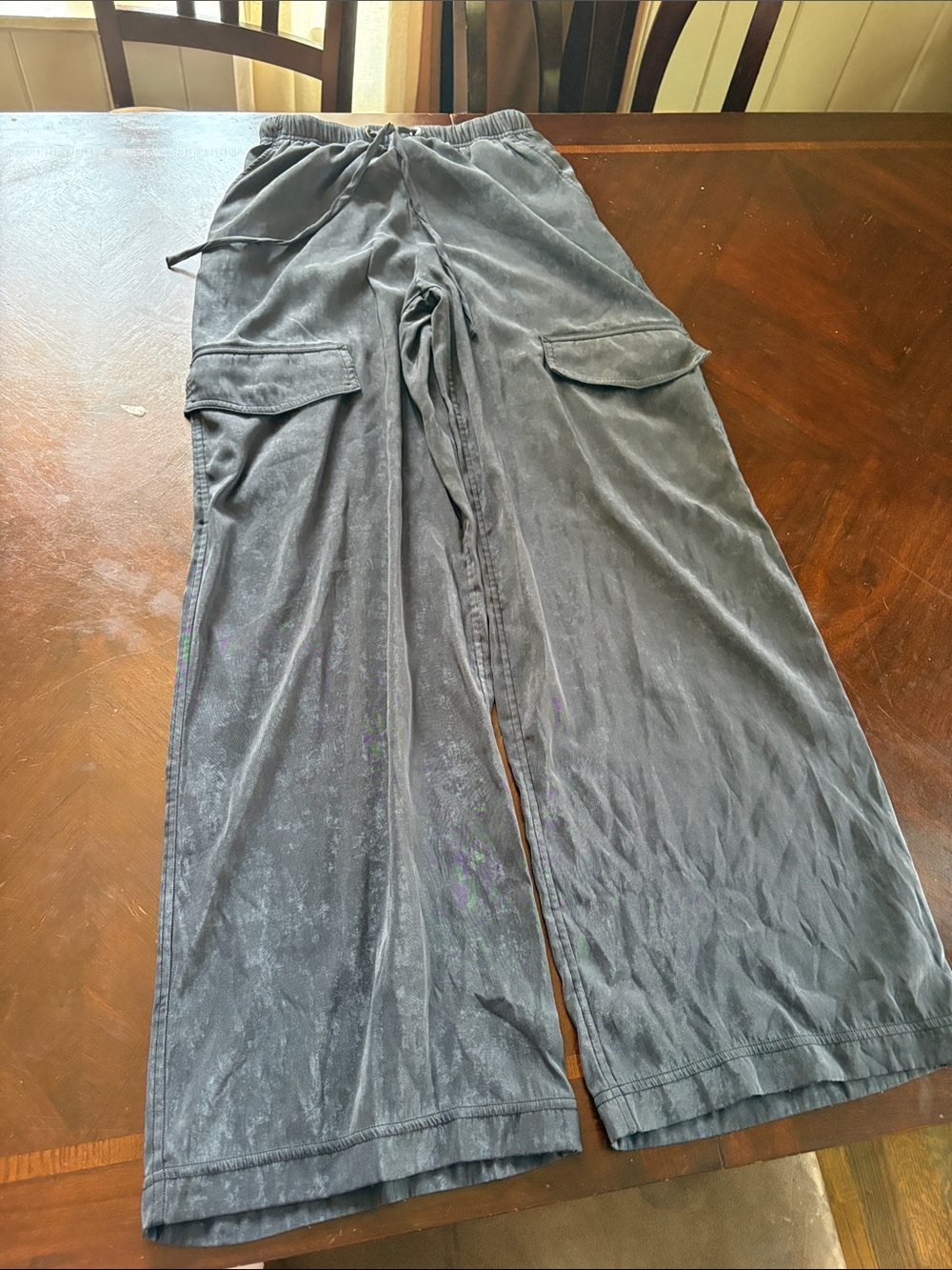 lululemon athletica Washed Black Wide-Leg Cargo Pants